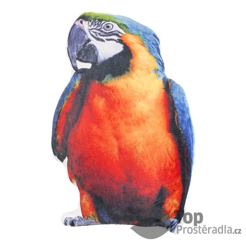 Tvarovaný polštářek ANIMALS - Papoušek Ara