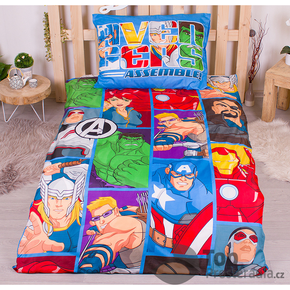 Povlečení z mikrovlákna 140x200+70x90 Avengers