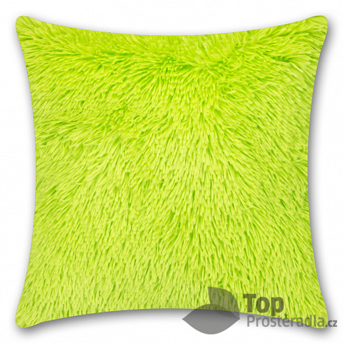 Luxusní povlak na polštářek s dlouhým vlasem 40x40 - Zelená