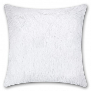 Luxusní povlak na polštářek s dlouhým vlasem 40x40 - Bílá