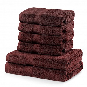 Set luxusních froté ručníků a osušek MARINA 4+2 Hnědý