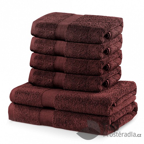 Set luxusních froté ručníků a osušek MARINA 4+2 Hnědý