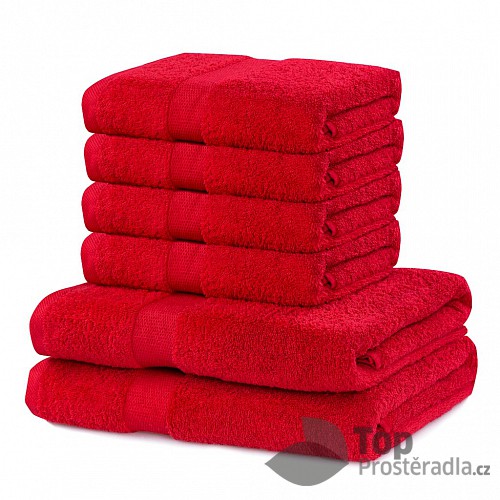 Set luxusních froté ručníků a osušek MARINA 4+2 Červený