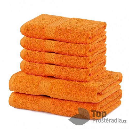 Set luxusních froté ručníků a osušek MARINA 4+2 Oranžový