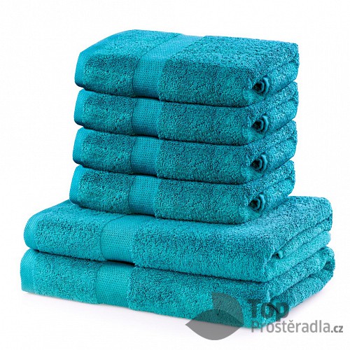 Set luxusních froté ručníků a osušek MARINA 4+2 Tyrkysový