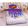 Bavlněné povlečení 140x200+70x90 FC Barcelona šedé