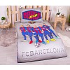 Bavlněné povlečení 140x200+70x90 FC Barcelona šedé