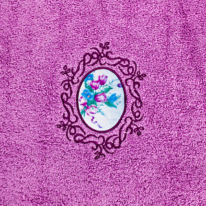 Froté ručník LIMITED - Kytice fialová