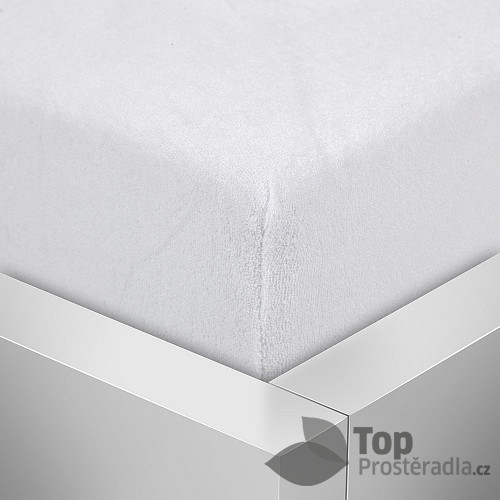 Froté prostěradlo 220x200 Premium - Bílá