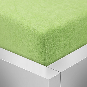 Froté prostěradlo 220x200 Premium - Světle zelená