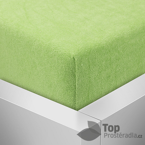 Froté prostěradlo 220x200 Premium - Světle zelená