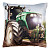 Set 3D povlak 45x45 - Traktor Green + polštář