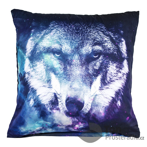 Set 3D povlak 45x45 - Blue wolf + polštář