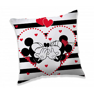 Dekorační polštářek 40x40 cm - Mickey a Minnie Stripes