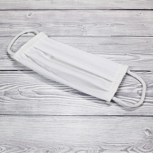 Bavlněná rouška s kapsou - Bílá