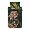 Bavlněné povlečení 140x200+70x90 Leopard Green