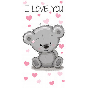 Osuška 70x140 - Medvídek - I Love You
