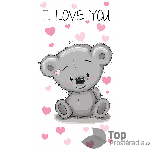 Osuška 70x140 - Medvídek - I Love You