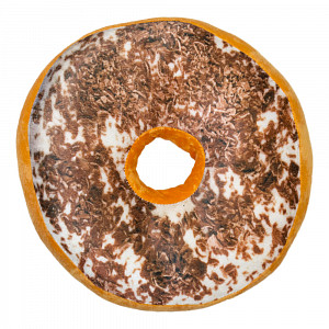 Dekorační plyšový polštářek DONUT 40 cm - Čokoládové hoblinky