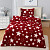 Mikroplyšové povlečení Premium 140x200+70x90 Hvězdy v bordó