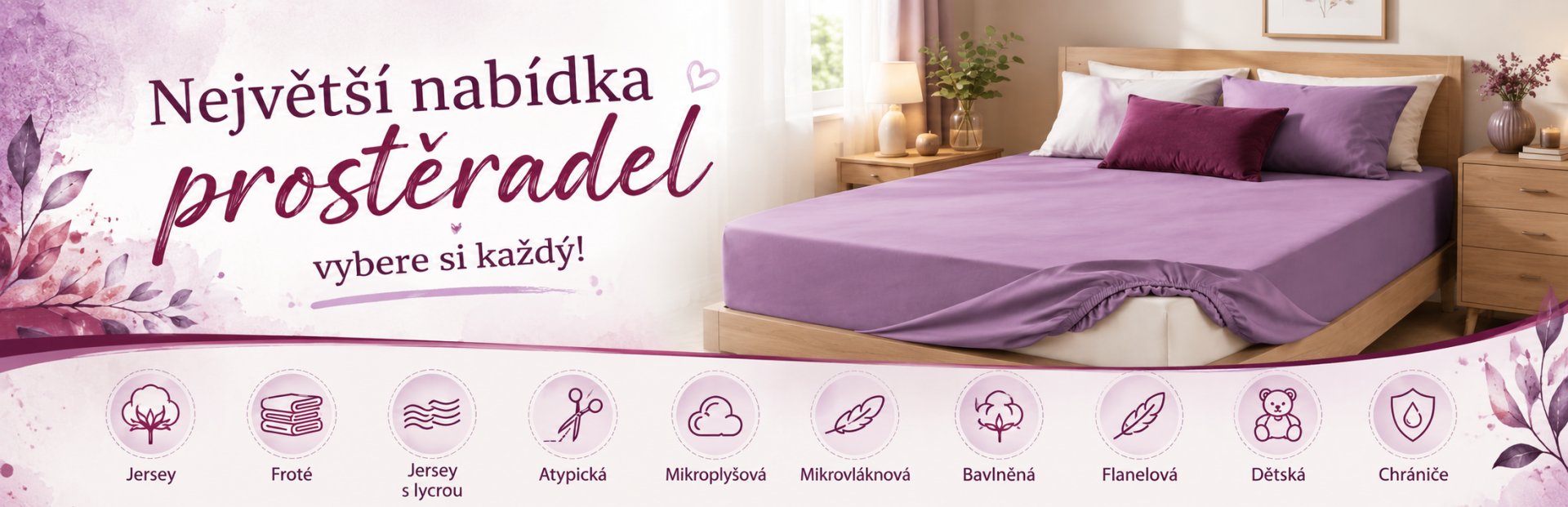 Největší nabídka prostěradel v České republice