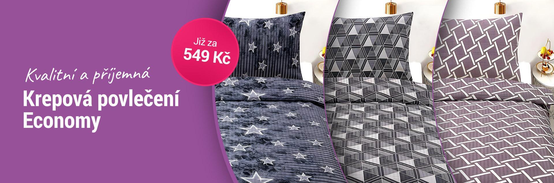 Kvalitní a příjemná Krepová povlečení Economy